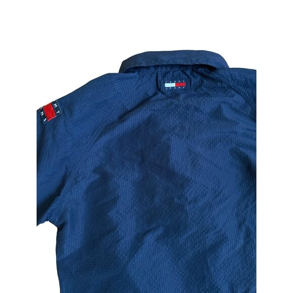 Tommy Hilfiger Mens Navy Blue Full-Zip Lightweight Jacket With Logo Details Size - Picture 8 of 10